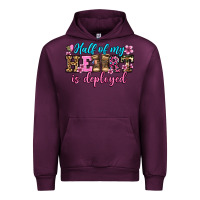 Mauve Wine half of my haert is deployed olivia Urban Hoodie - OliviaCreatesArt