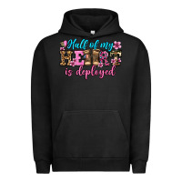 Pigment Black half of my haert is deployed olivia Urban Hoodie - OliviaCreatesArt