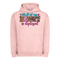 Pigment Salmon half of my haert is deployed olivia Urban Hoodie - OliviaCreatesArt