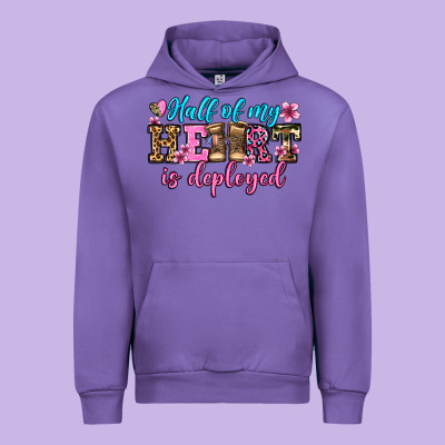 Half Of My Haert Is Deployed Olivia Urban Hoodie Designed By Oliviacreatesart