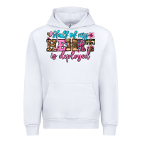 White half of my haert is deployed olivia Urban Hoodie - OliviaCreatesArt