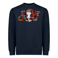 Navy joy baby cow christmas Heavyweight Sweatshirt - Jasminsmagicworld