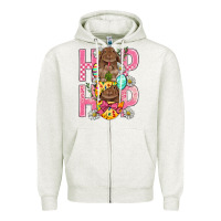 Oatmeal Heather Hip Hop Easter Zipper Hoodie - BundleAndBundleShop