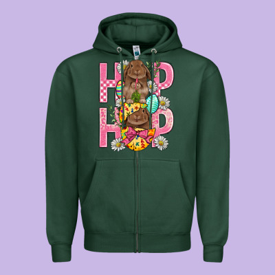 Hip Hop Easter Zipper Hoodie Designed By Bundleandbundleshop