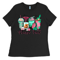 Black nurse fuel coffee cups Ladies Tee - Zillion Design Studio