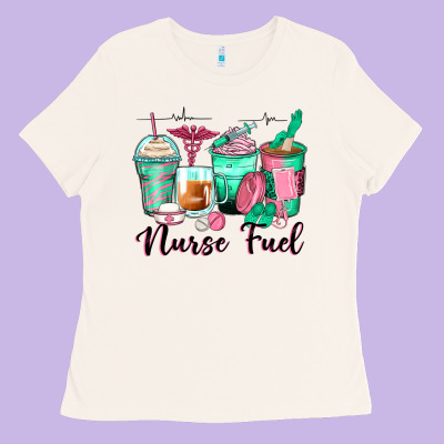 Nurse Fuel Coffee Cups Ladies Tee Designed By Zillion Design Studio