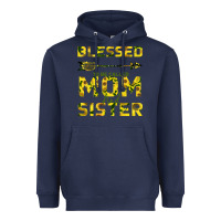 Navy Blessed Mom And Sister Heavyweight Hoodie - Bettercallsaul