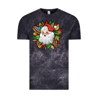 Cloud Black santa claus sunflower Vintage Tee - Jasminsmagicworld