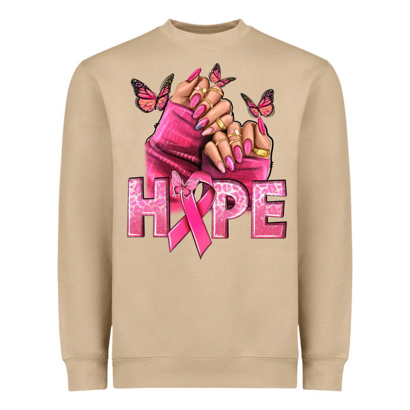 Hope Cancer Nails Heavyweight Sweatshirt by NancyCooperArtShop | Teevron