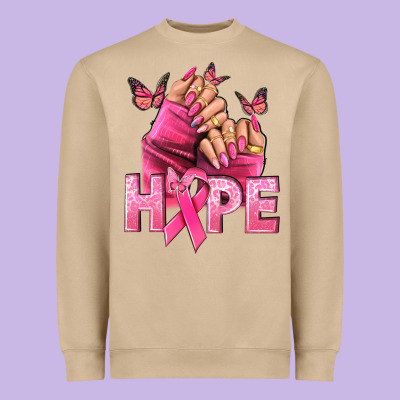 Hope Cancer Nails Heavyweight Sweatshirt Designed By Nancycooperartshop