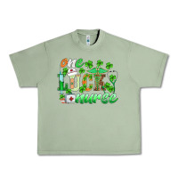 Oil Green st.patricks one lucky nurse Urban Heavy Tee - BarkalooDesign