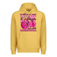 Antique Gold In October We Wear Pink and Watch Basketball Premium Hoodie - texasbilliewilder