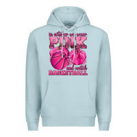 Blue Mist In October We Wear Pink and Watch Basketball Premium Hoodie - texasbilliewilder
