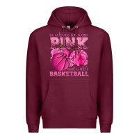 Burgundy In October We Wear Pink and Watch Basketball Premium Hoodie - texasbilliewilder