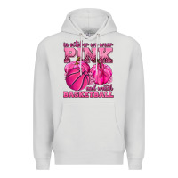 Dove Grey In October We Wear Pink and Watch Basketball Premium Hoodie - texasbilliewilder