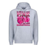 Heather Grey In October We Wear Pink and Watch Basketball Premium Hoodie - texasbilliewilder