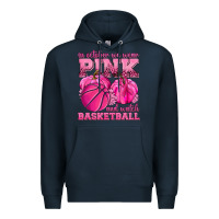 Navy In October We Wear Pink and Watch Basketball Premium Hoodie - texasbilliewilder