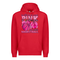 Red In October We Wear Pink and Watch Basketball Premium Hoodie - texasbilliewilder