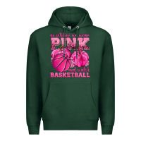 Sports Green In October We Wear Pink and Watch Basketball Premium Hoodie - texasbilliewilder
