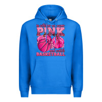True Royal In October We Wear Pink and Watch Basketball Premium Hoodie - texasbilliewilder