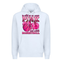 White In October We Wear Pink and Watch Basketball Premium Hoodie - texasbilliewilder
