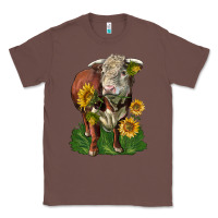 Chestnut hereford bull with sunflowers Classic Tee - LillyAllenDesigns