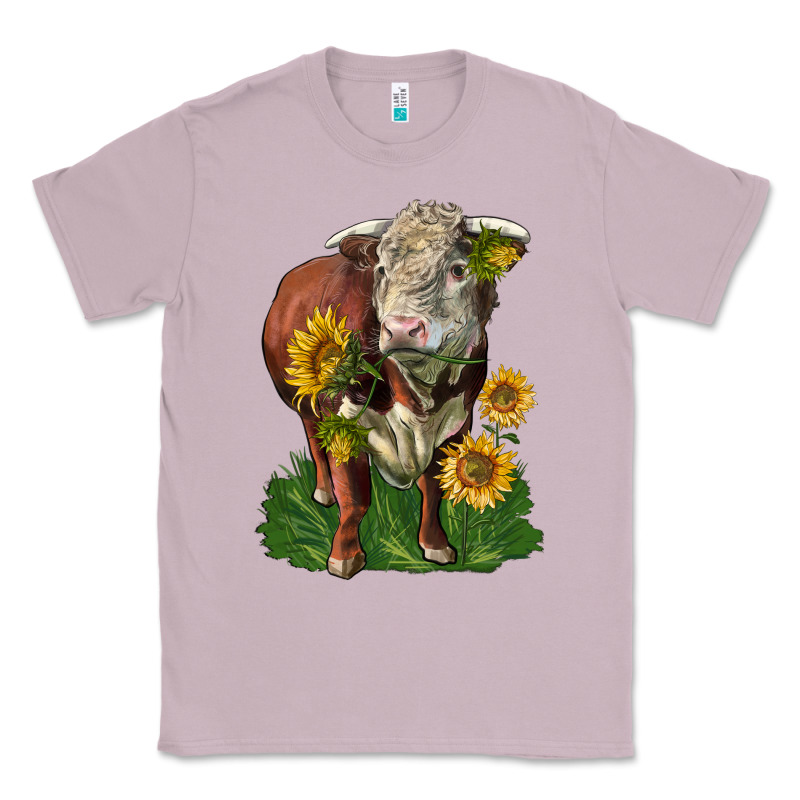 Hereford Bull With Sunflowers Classic Tee by LillyAllenDesigns | Teevron