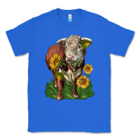 True Royal hereford bull with sunflowers Classic Tee - LillyAllenDesigns