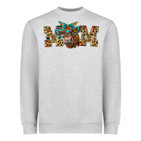 Heather Grey Western Mom Red Angus Cow Heavyweight Sweatshirt - LillyAllenDesigns