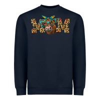Navy Western Mom Red Angus Cow Heavyweight Sweatshirt - LillyAllenDesigns
