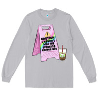 Moon Dust caution i haven't had my coffee yet Long Sleeve Tee - MaliasSmallBusiness