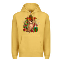 Antique Gold Chihuahua Christmas Premium Hoodie - JahusDesignShop
