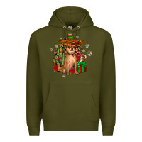 Army Green Chihuahua Christmas Premium Hoodie - JahusDesignShop