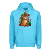 Ocean Blue Chihuahua Christmas Premium Hoodie - JahusDesignShop
