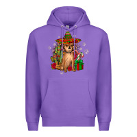 Purple Chihuahua Christmas Premium Hoodie - JahusDesignShop