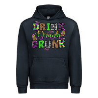 Navy drink drank drunk mardi gras olivia Urban Hoodie - OliviaCreatesArt