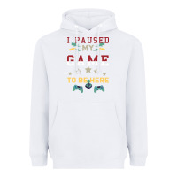 White I Paused My Game To Be Here Heavyweight Hoodie - Bettercallsaul