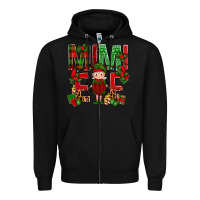 Black Mimi Elf with Knitting Christmas Zipper Hoodie - BundleAndBundleShop