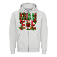 Dove Grey Mimi Elf with Knitting Christmas Zipper Hoodie - BundleAndBundleShop