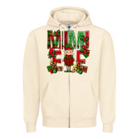 Sandshell Mimi Elf with Knitting Christmas Zipper Hoodie - BundleAndBundleShop