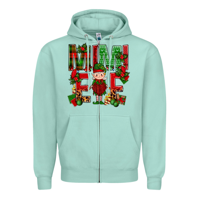 Mimi Elf With Knitting Christmas Zipper Hoodie by BundleAndBundleShop | Teevron