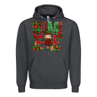 Smoke Mimi Elf with Knitting Christmas Zipper Hoodie - BundleAndBundleShop
