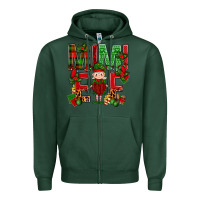 Sports Green Mimi Elf with Knitting Christmas Zipper Hoodie - BundleAndBundleShop