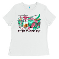 White licensed practical nurse coffee cups Ladies Tee - Zillion Design Studio