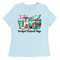 Baby Blue licensed practical nurse coffee cups Ladies Tee - Zillion Design Studio