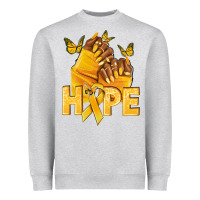Hope Yellowribbonchildhood Cancer Nails Heavyweight Sweatshirt | Teevron
