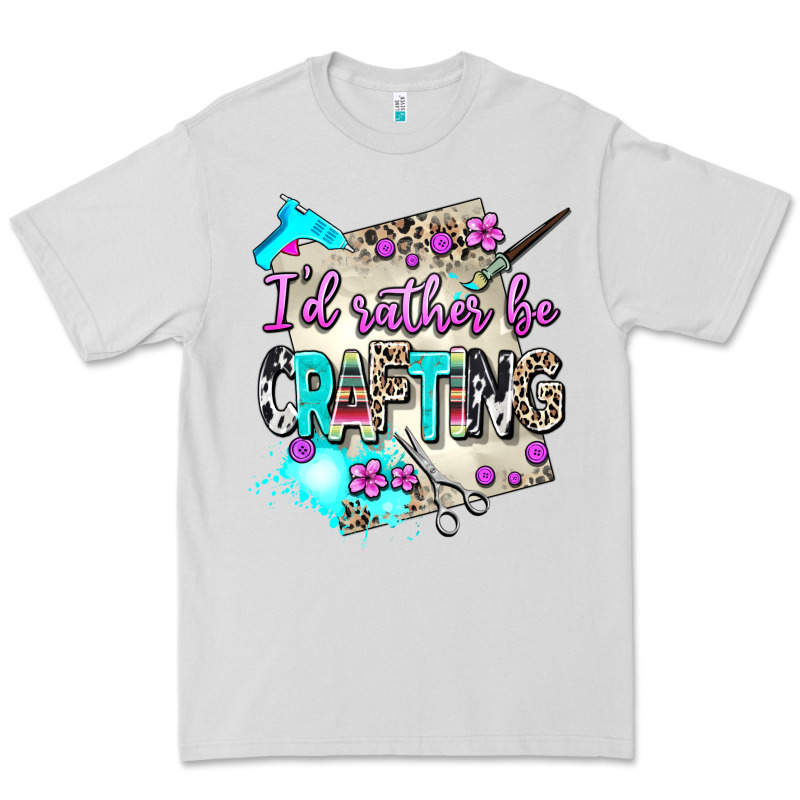 I D Rather Be Crafting Premium Tee by AdoDesignShop | Teevron