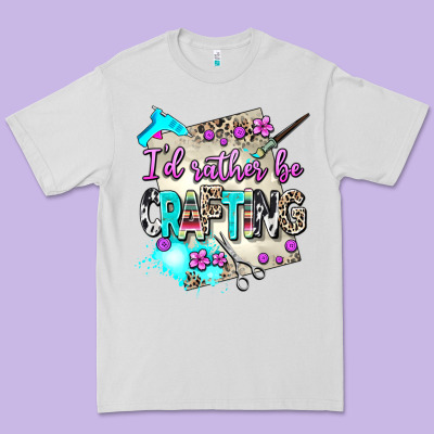 I D Rather Be Crafting Premium Tee Designed By Adodesignshop