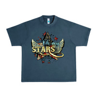 Midnight Navy oh my stars america wings Urban Heavy Tee - NancyCooperArtShop