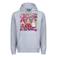 Heather Grey gnome for the holidays Premium Hoodie - texasbilliewilder